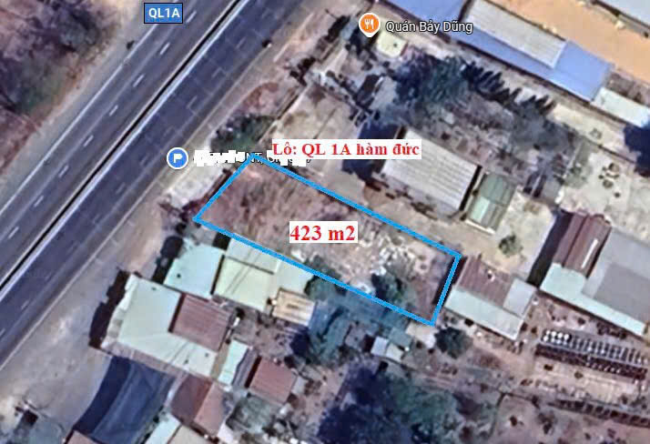 Bán đất mặt tiền Quốc lộ 1A, xã Hàm Đức, diện tích 423m² - Tiềm năng kinh doanh vượt trội!