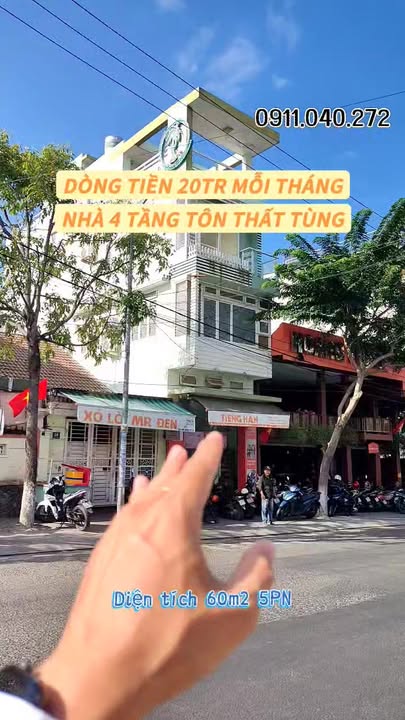 Nhà mặt tiền Tôn Thất Tùng, Vĩnh Thọ 60m² giá 13.5 tỷ - Đầu tư sinh lời ngay!