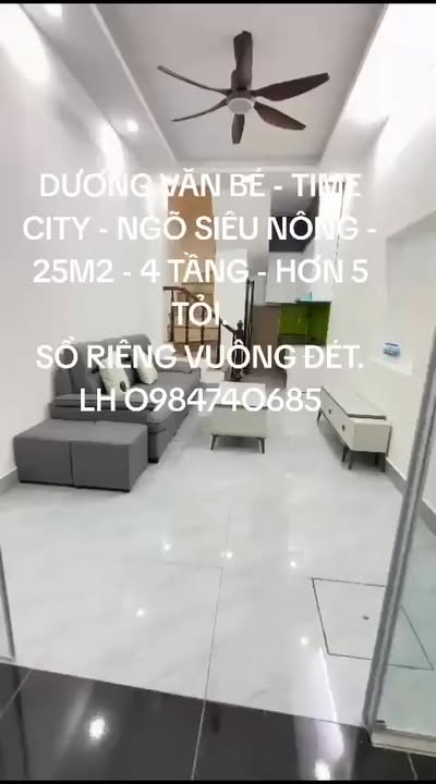 Nhà phố Dương Văn Bé, Time City 25m² giá 5 tỷ - Sổ riêng vuông vắn, đầy đủ công năng!