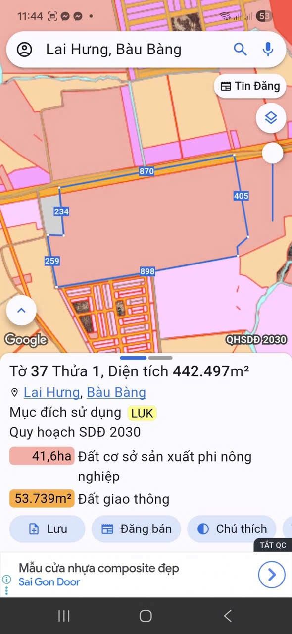 Đất nền KCN Bàu Bàng 49ha - Cơ hội đầu tư sinh lời hấp dẫn!