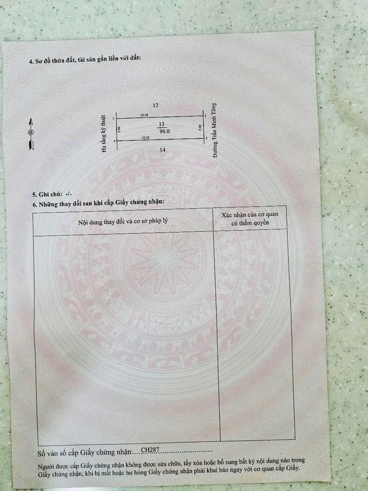 Đất mặt đường Trần Minh Tông, Nam Định 96m² giá 4.39 tỷ - Hướng Đông thoáng mát!