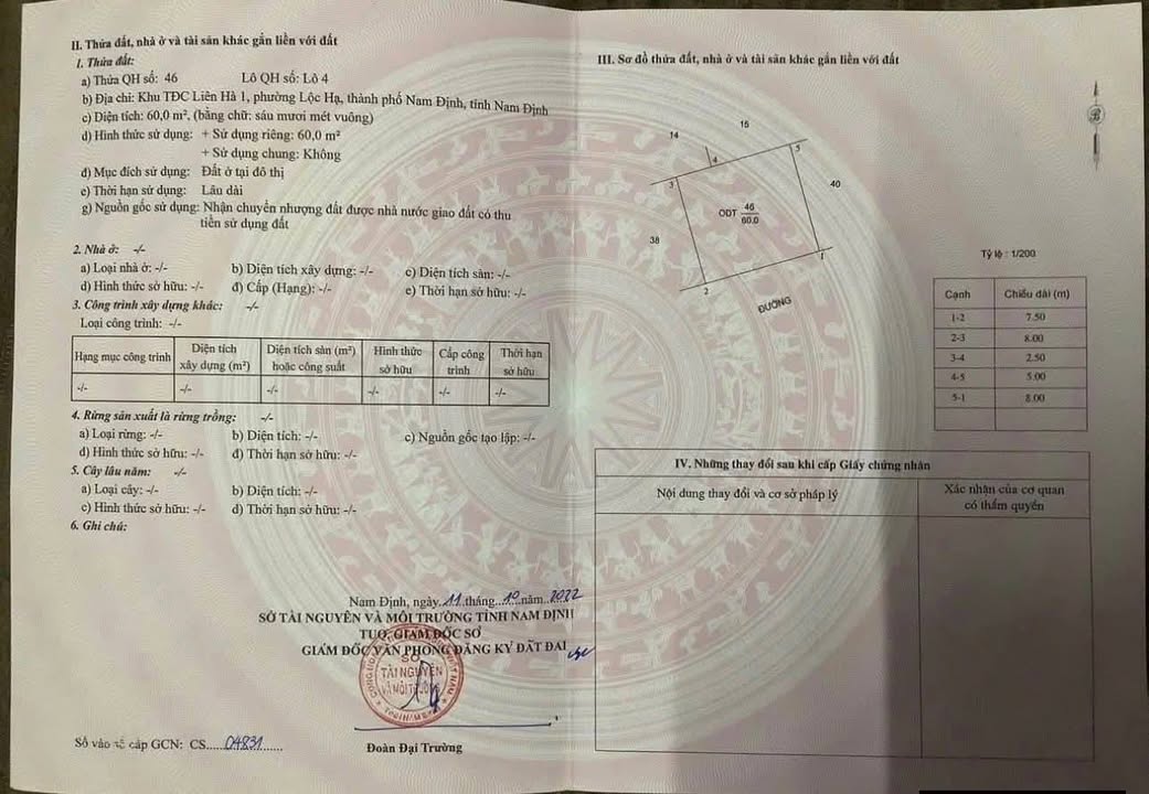 Đất nền Lưu Hữu Phước Nam Định 60m² giá 3.15 tỷ - Vị trí đẹp, đầu tư sinh lời!