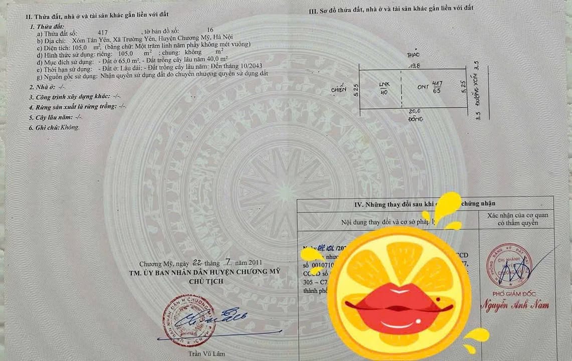 Đất nền Trường Yên, Chương Mỹ 105m² giá 2.1 tỷ - Cơ hội vàng cho nhà đầu tư!