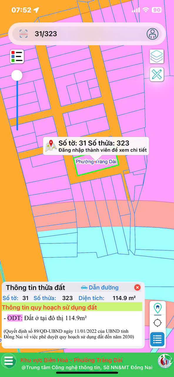 Đất nền Trảng Dài 114m² giá 2.2 tỷ - Vị trí VIP, chốt nhanh lợi nhuận!