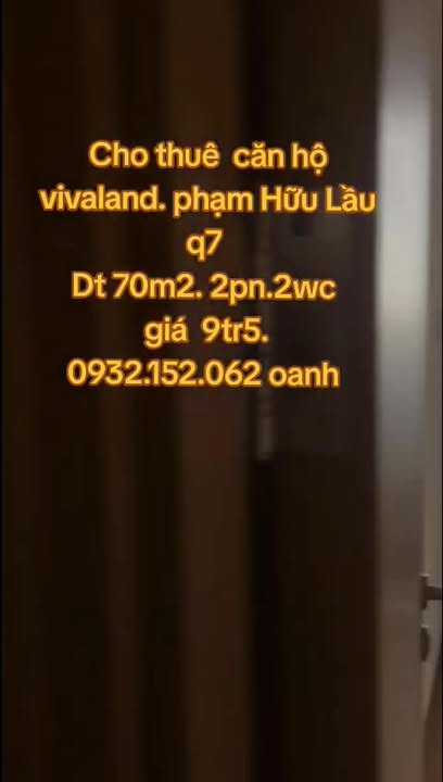 Căn hộ Vivaland Quận 8 70m² giá 9.5 triệu - Sẵn sàng cho thuê!
