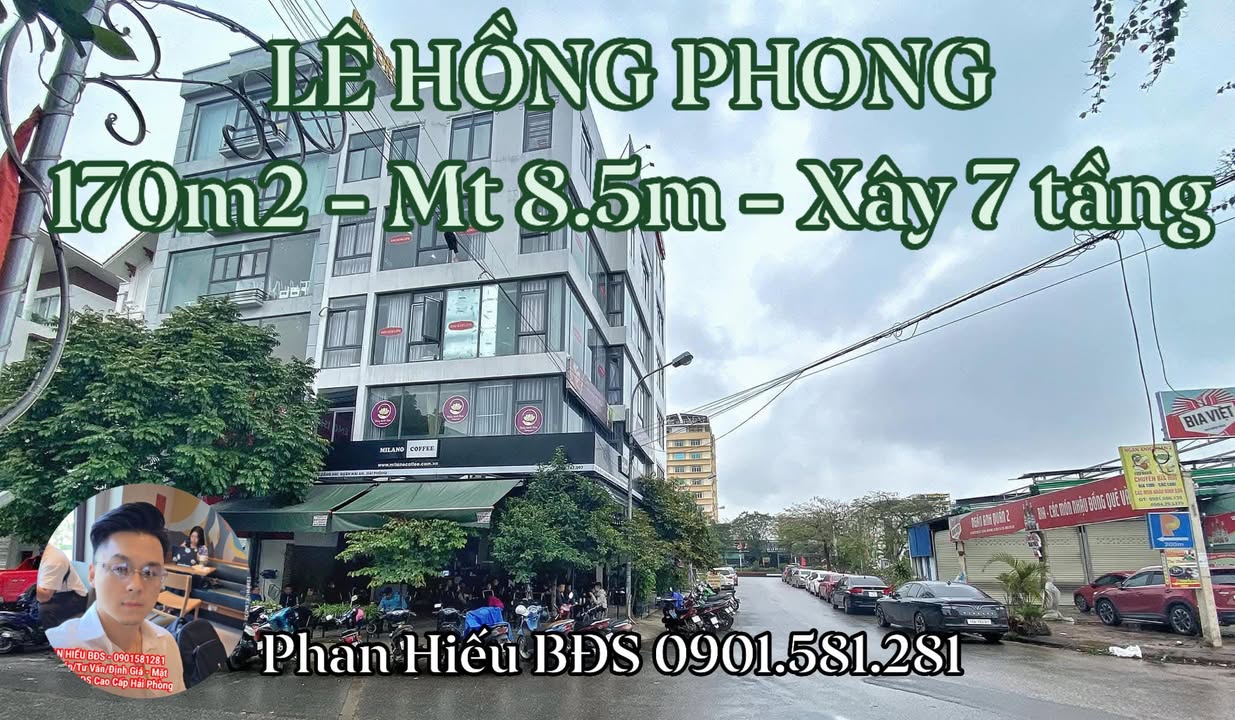 Đất xây 7 tầng Lê Hồng Phong 170m² giá 17.9 tỷ - Nằm ngay cổng chợ Lũng Hoa!