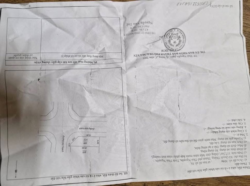 Đất nền mặt tiền 2 mặt tại Trung Sơn Trầm, Sơn Tây - Diện tích 117,5m² giá chỉ 3,55 tỷ!