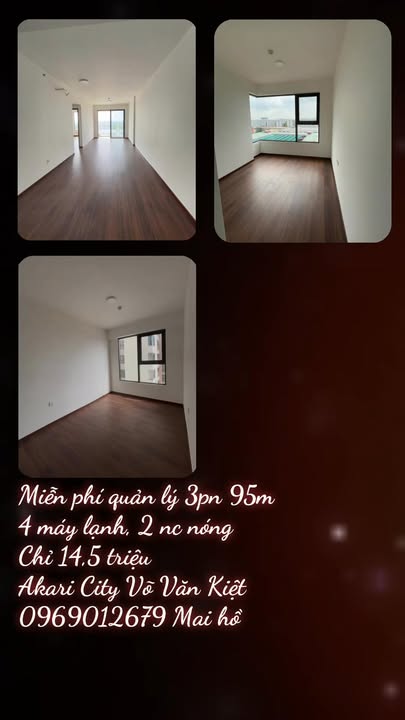 Căn hộ Akari City Bình Tân 95m² giá 14,5 triệu - View hồ bơi thoáng mát cả ngày!