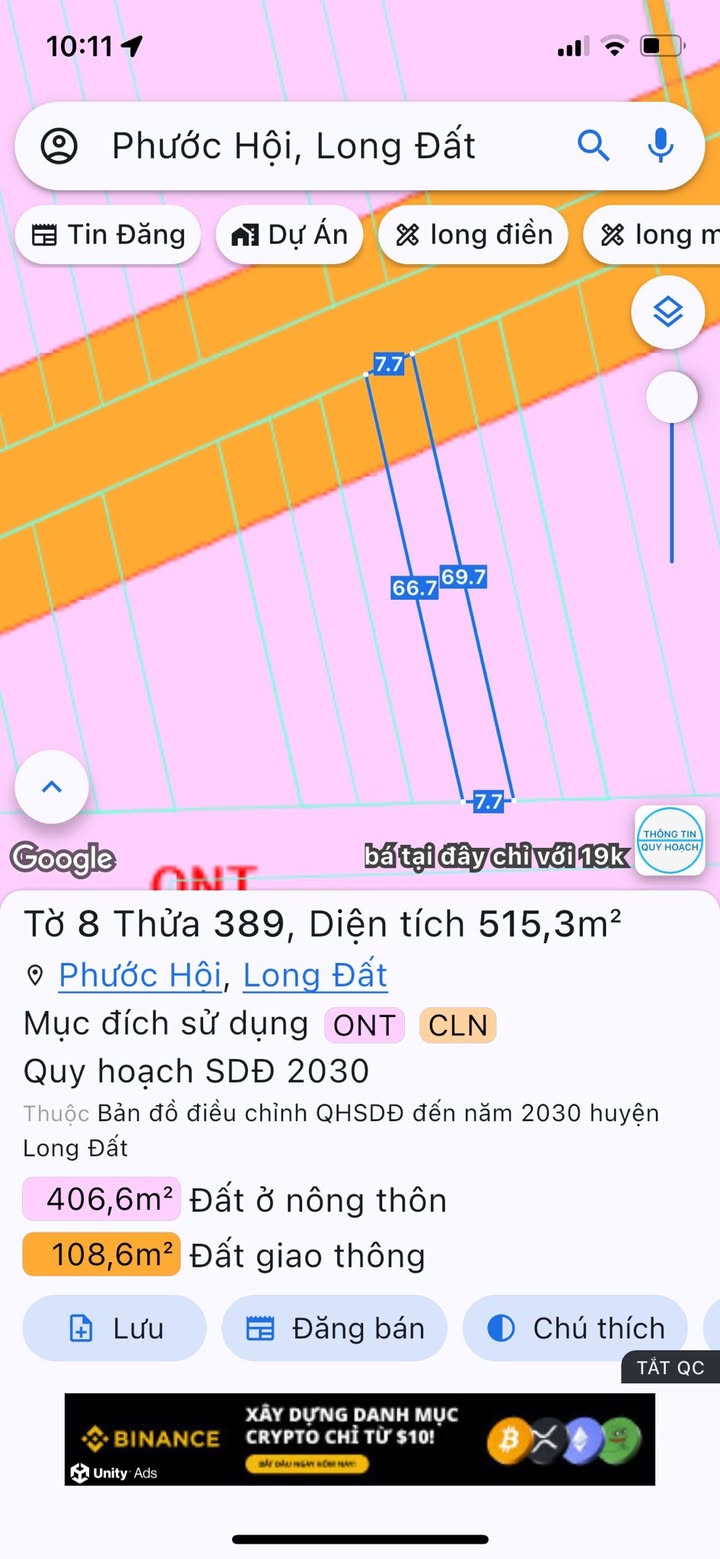 Đất mặt tiền đường nhựa xã Phước Hội 508m² giá 2.6 tỷ - Đầu tư sinh lời ngay!