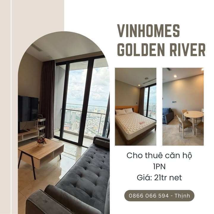Căn hộ 1PN Vinhomes Golden River 21 triệu - Tầng cao view thành phố tuyệt đẹp!
