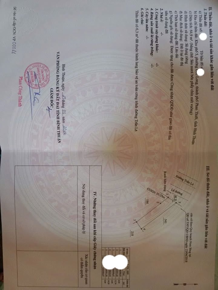 Đất thổ cư 65m² mặt tiền Trần Lê Phan Thiết - Vị trí kinh doanh sầm uất!