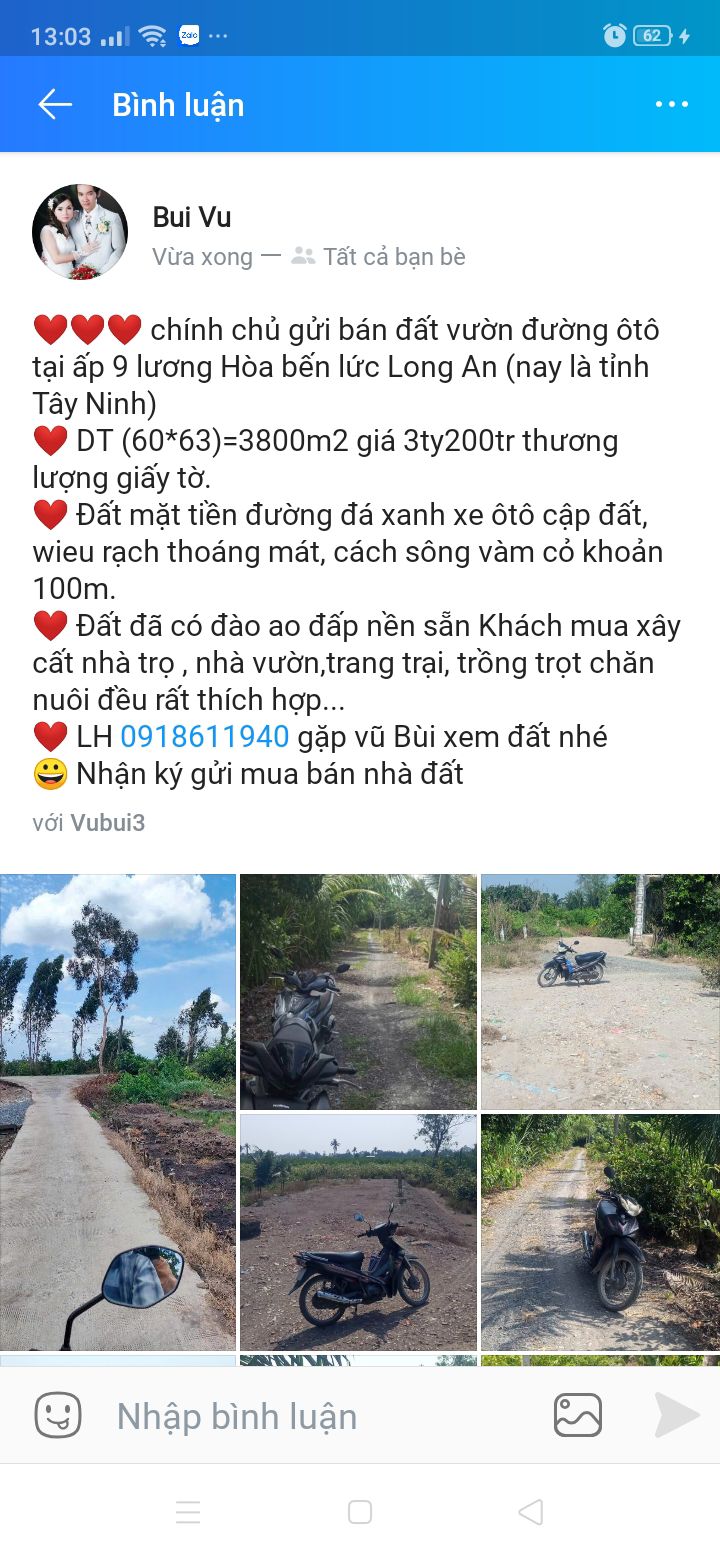 Đất vườn 3800m² tại ấp 9 Lương Hòa, Bến Lức - Giá thương lượng chỉ 3.2 tỷ!