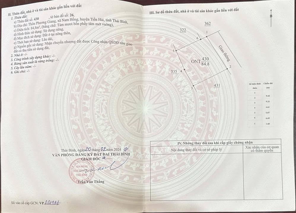 Lô đất thổ cư 84,8m² tại Lạc Hồng, Văn Lâm - Mặt tiền rộng, ô tô đỗ cửa!