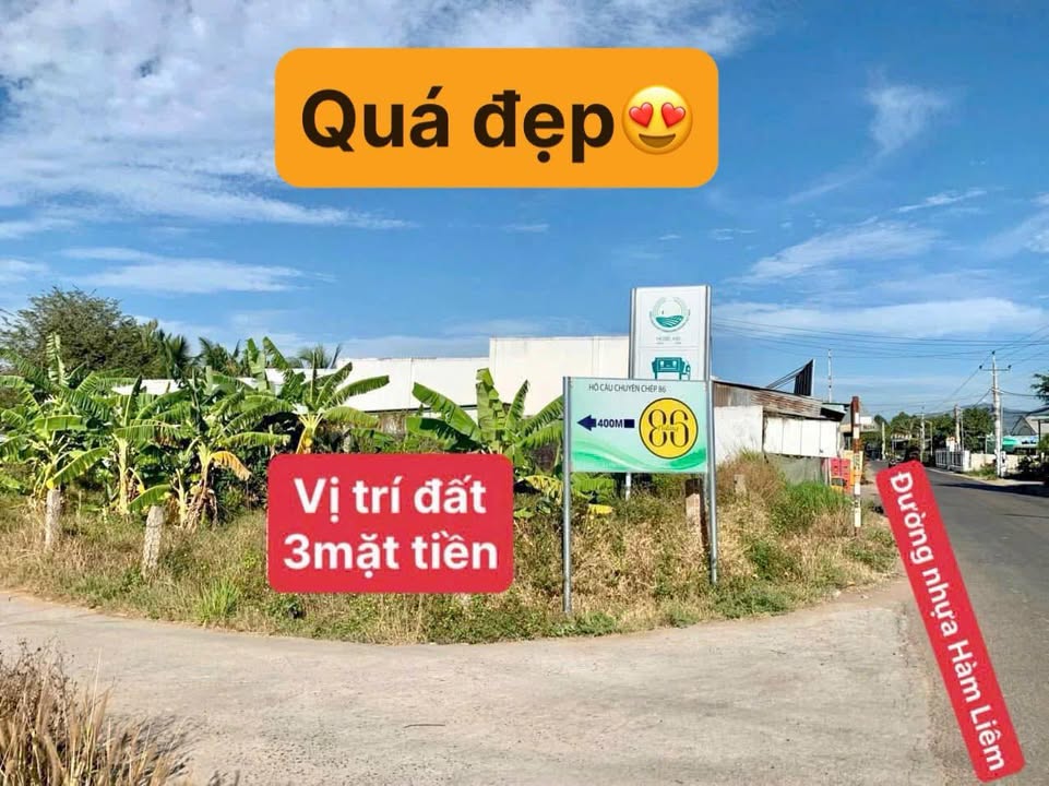 Đất thổ cư 260m² tại Thôn 3, Xã Hàm Liêm - Giá chỉ 1.15 tỷ, mặt tiền nhựa quy hoạch