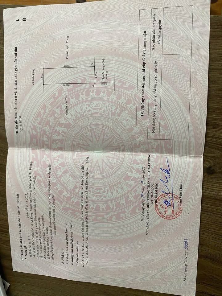 Đất Vĩnh Khê - An Đồng, An Dương 56,7m² - Đường ô tô vào tận nơi!