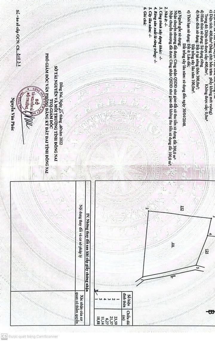 Đất nền Vĩnh Tân 400m² giá 1.2 tỷ - Mặt tiền đẹp, sổ riêng