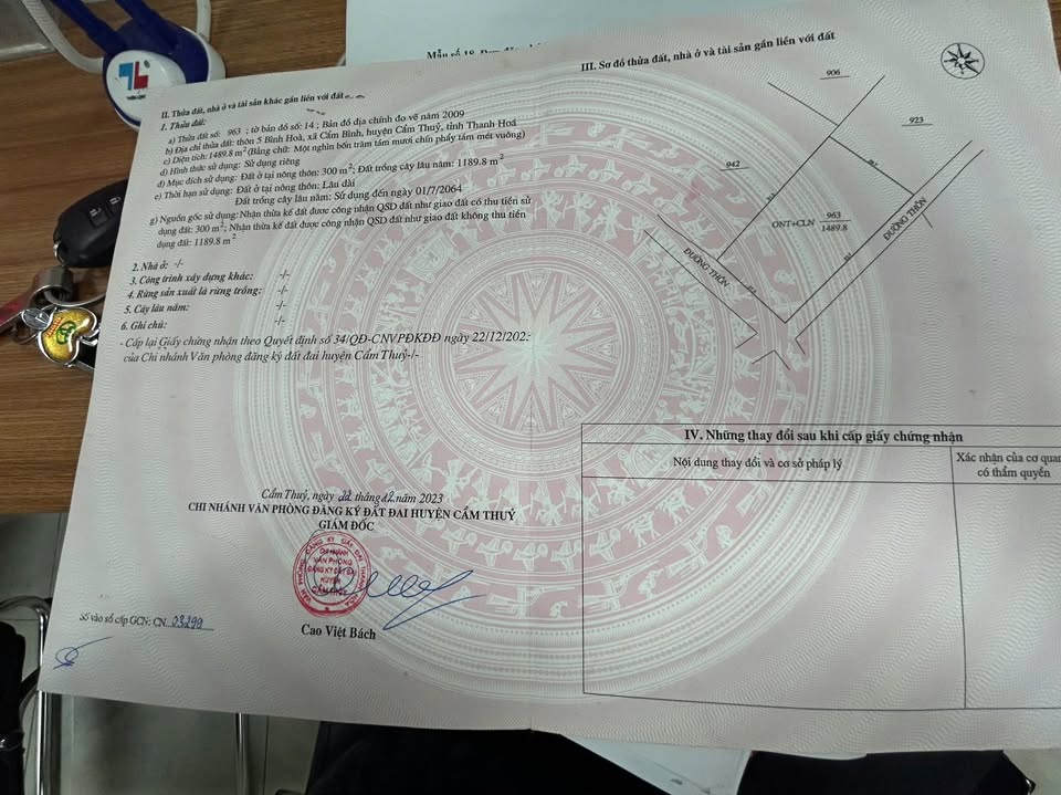 Đất 2 mặt tiền đẹp 1400m² tại Khu dân cư Bình Hòa 5, Cẩm Thủy - Giá chỉ 900 triệu!