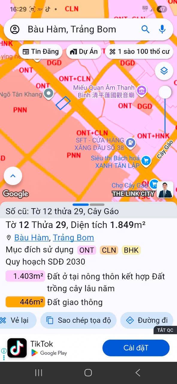 Đất nền mặt tiền Tỉnh lộ 762, 1849m² - Cơ hội đầu tư hiếm có!