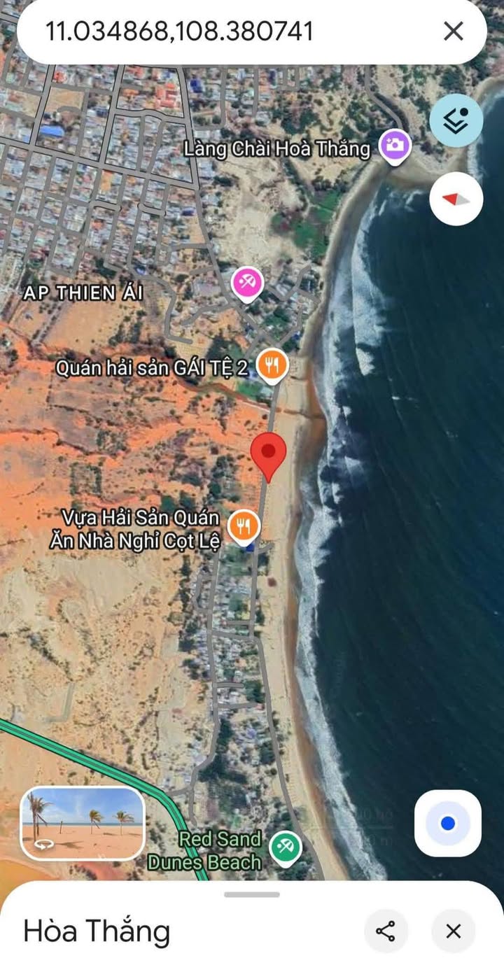 Đất mặt biển Làng Chài Xã Hòa Thắng 1027m² giá thỏa thuận - Đầu tư sinh lời lý tưởng!