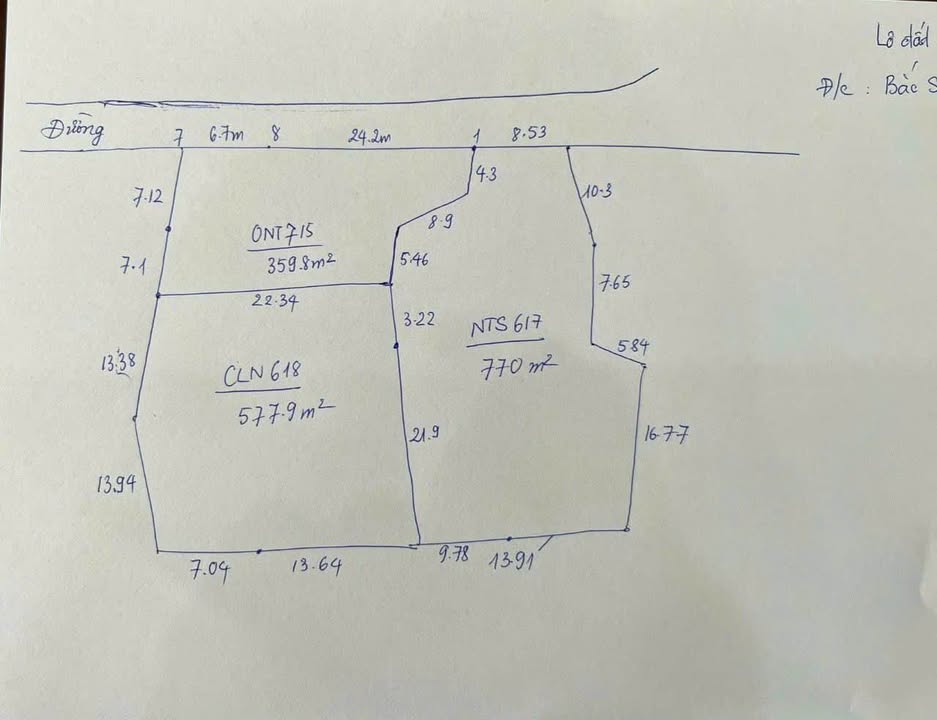 Đất thổ cư 360m² tại Bắc Sơn, Hưng Hà, Thái Bình - Giá chỉ 3 triệu/m²!