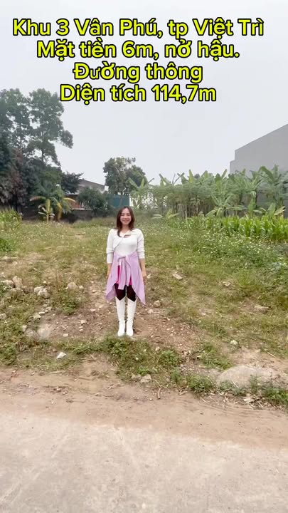 Đất nền Khu 3 Vân Phú, Việt Trì 115m² - Mặt tiền nở hậu, cơ hội đầu tư tuyệt vời!