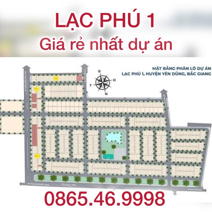 Đất nền Lạc Phú 1, Mỹ Thái, Lạng Giang 71m² giá thỏa thuận - Cơ hội đầu tư sinh lời!