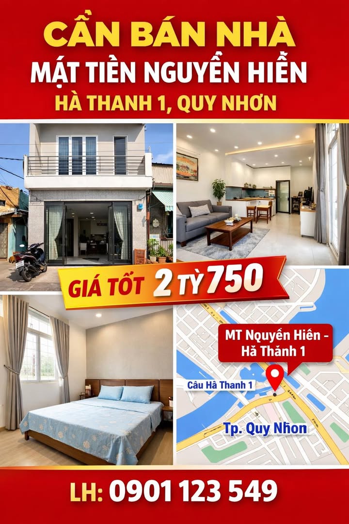 Nhà mặt tiền Nguyễn Hiền, khu Hà Thanh 1, 40m² giá 2.75 tỷ - Kinh doanh thuận lợi!