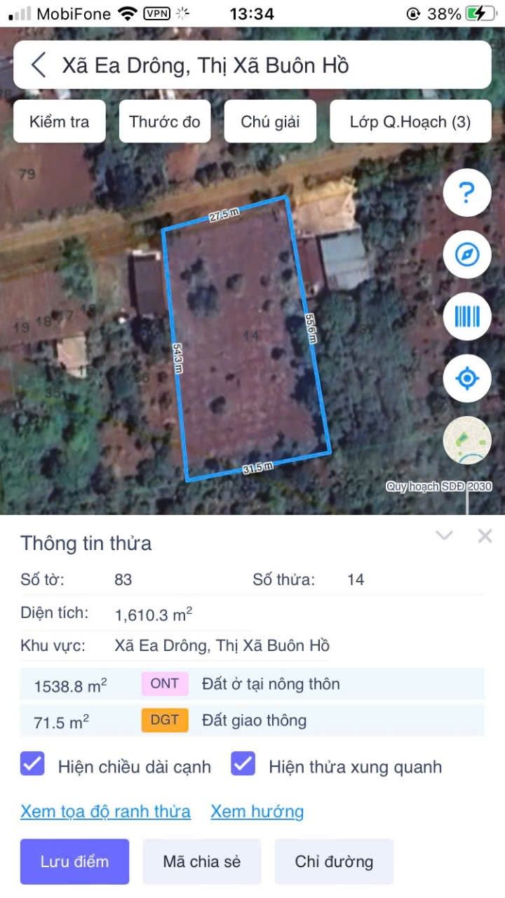 Đất nền 1512.5m² tại Ea Hồ, Krông Năng chỉ 9.625 tỷ - Cơ hội đầu tư không thể bỏ lỡ!