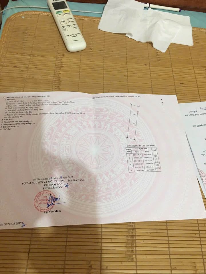 Đất thổ cư Lỗ Hà, Duy Tiên 144m² giá 2.448 tỷ - Cơ hội đầu tư tuyệt vời!