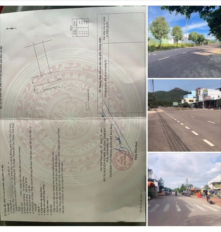 Đất nền Phường Bùi Thị Xuân Quy Nhơn 120m² - Giá thỏa thuận, thuận lợi đầu tư!