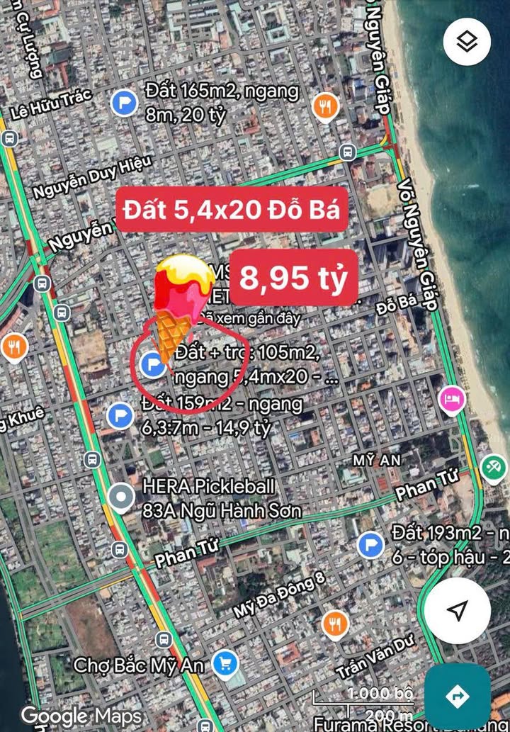 Đất kiệt Đỗ Bá, Quận Ngũ Hành Sơn, 105m² giá 8.95 tỷ - Đầu tư sinh lời ngay!