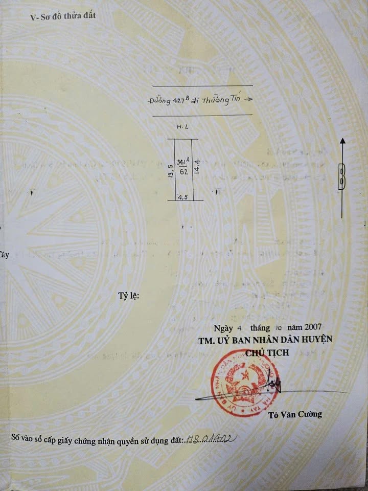 Đất mặt đường 427 Thường Tín 62m² - Kinh doanh đỉnh cao, giá thỏa thuận!