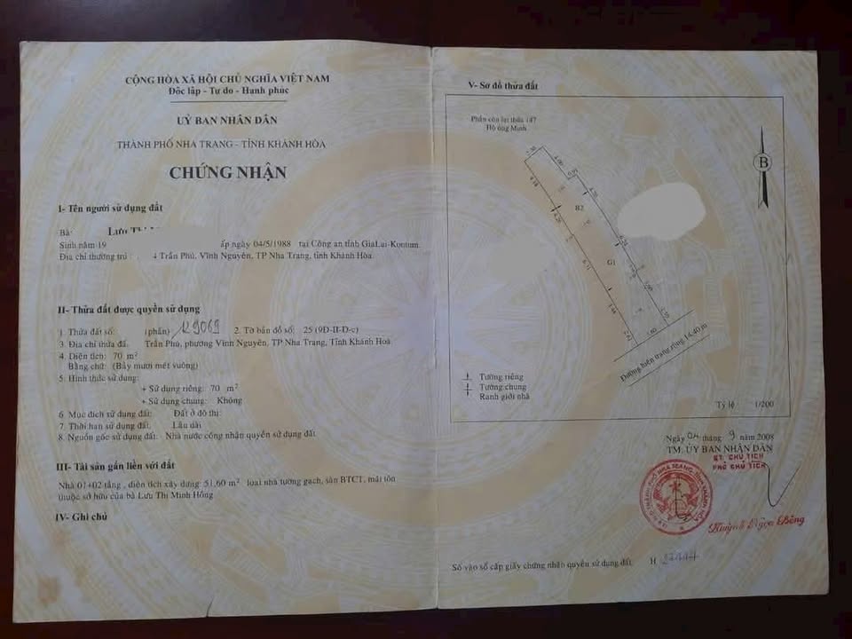 Đất nền đẹp đường Trần Phú, Vĩnh Nguyên, Nha Trang 70m² - Giá sốc chỉ 6.65 tỷ!