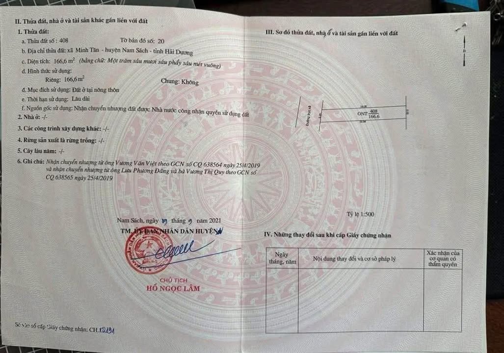 Đất nền Xã Minh Tân, Huyện Nam Sách 166m² giá 1.9 tỷ - Cơ hội đầu tư tuyệt vời!