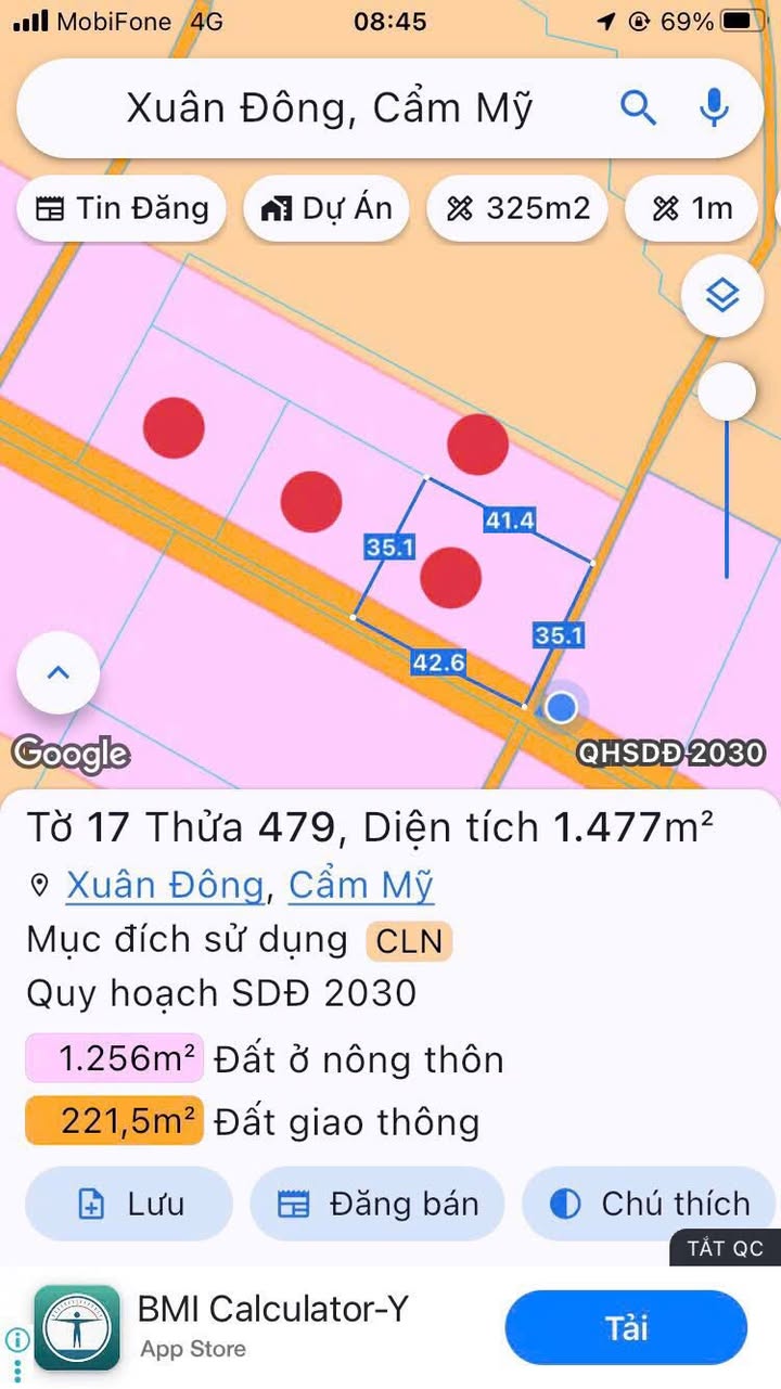 Đất nền Xuân Đông, Cẩm Mỹ 6000m² giá 4.5 tỷ - Thích hợp làm nhà vườn nghỉ dưỡng!