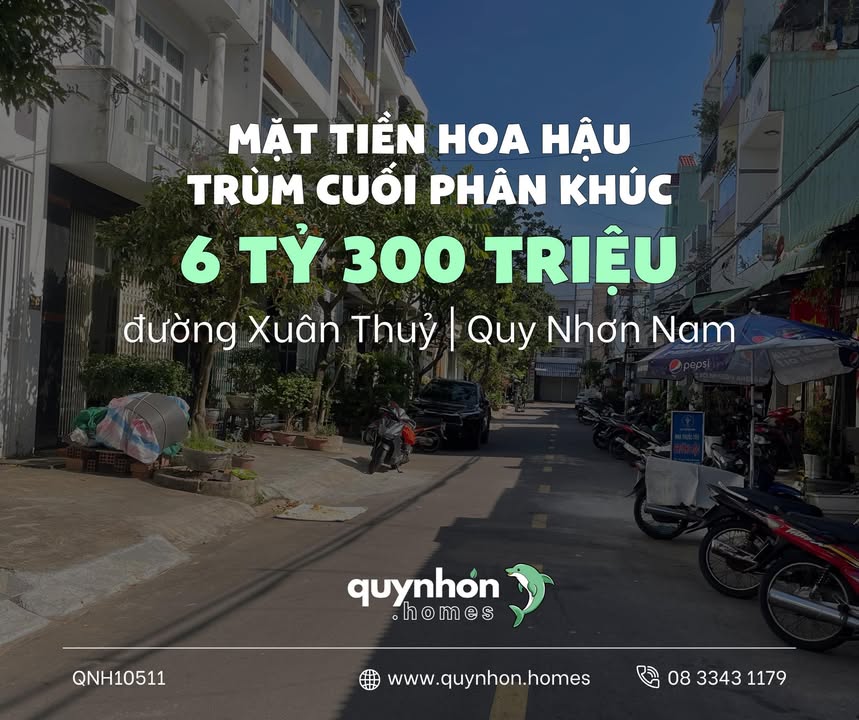 Nhà mặt tiền đường Xuân Thuỷ, Quy Nhơn 62m² - Kinh doanh thuận lợi, giá tốt!