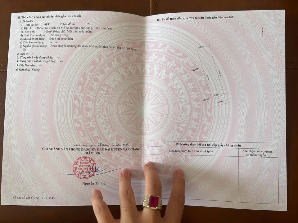 Đất đấu giá 100m² tại Phú Trạch - Mễ Sở - Văn Giang giá tốt - Đầu tư sinh lời!