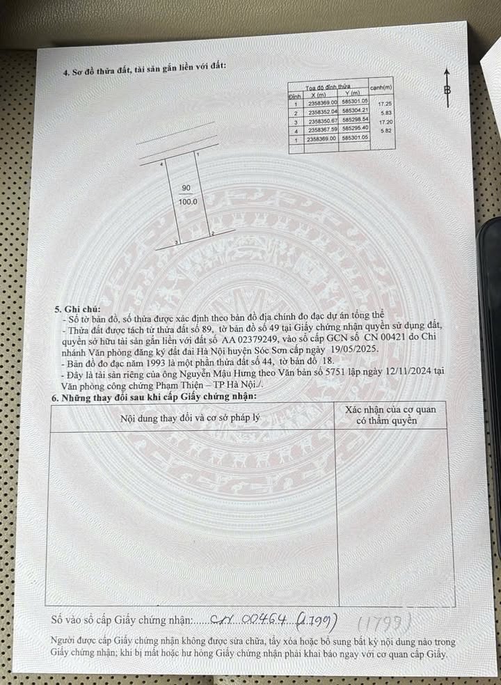 Đất thổ cư tại Thôn Liên Xuân, Xã Hồng Kỳ, 100m² - Giá thỏa thuận chính chủ!