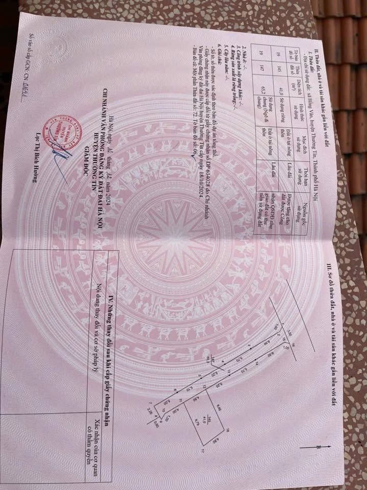 Đất nền Hồng Vân, Thường Tín 41m² giá 1.8 tỷ - Ô tô đỗ cửa, an ninh tốt!