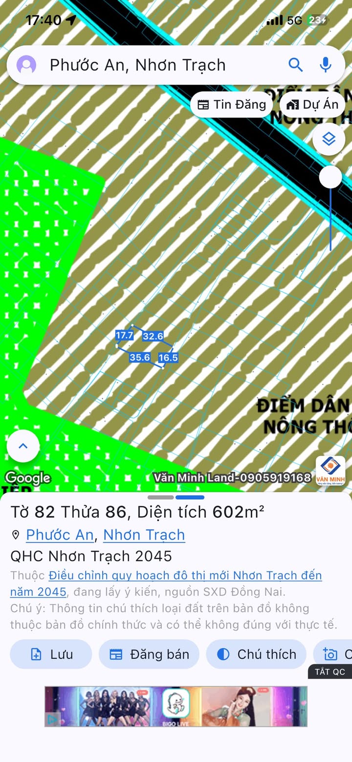 Đất nền Phước An 600m² giá 3.9 tỷ - Cơ hội đầu tư tuyệt vời!