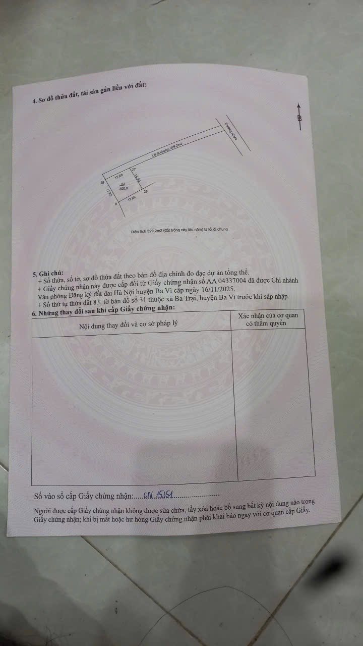 Đất thổ cư Thôn 3, xã Suối Hai, 300m² giá 1.x tỷ - Đầu tư tiềm năng!