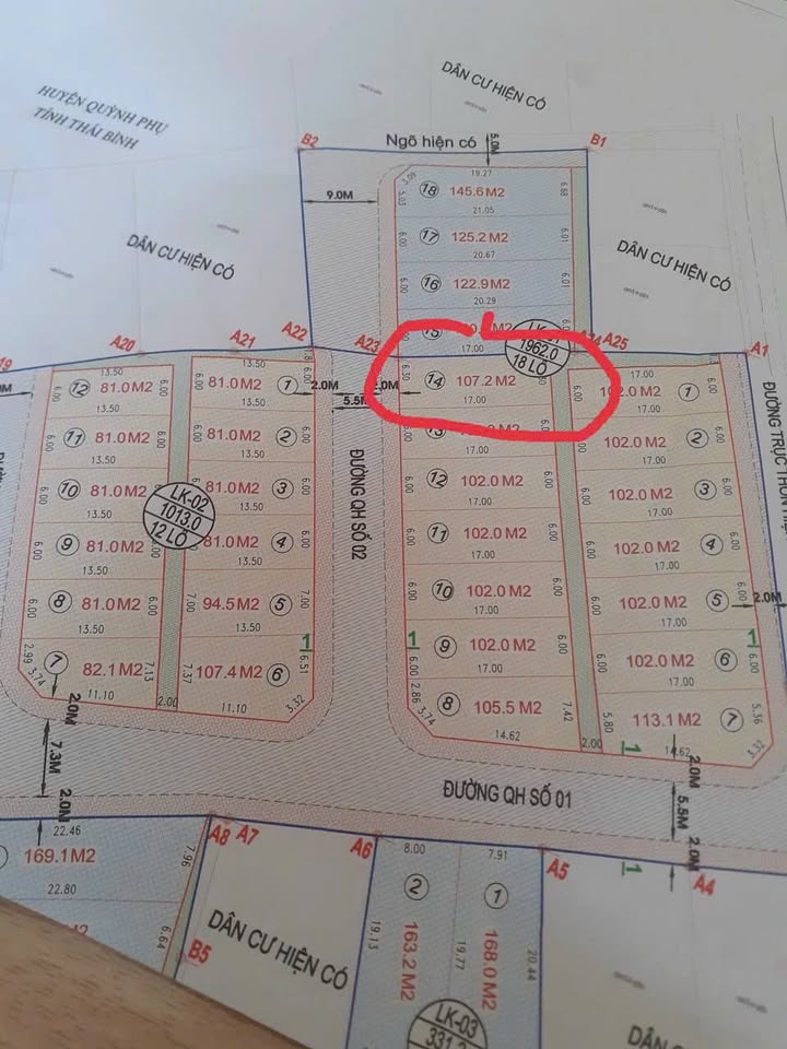 Đất nền Trại Vàng, Quỳnh Phụ 107m² - Địa điểm lý tưởng cho đầu tư!