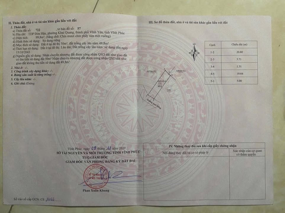 Đất nền tại KDT Nam Vĩnh Yên 99.8m² giá 1.9 tỷ - Đầu tư sinh lời vượt trội!