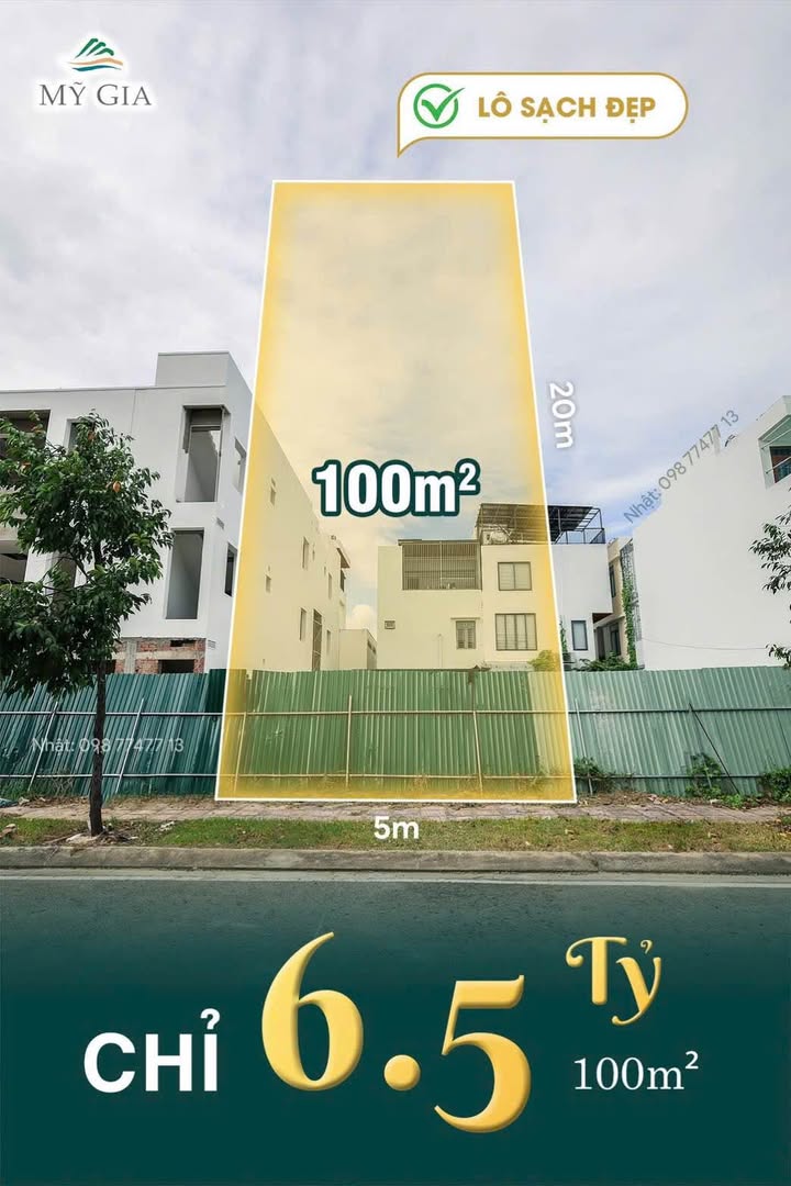 Đất nền Mỹ Gia Gói 2, Nha Trang 100m² giá 6.5 tỷ - Pháp lý rõ ràng, tiện ích đầy đủ!