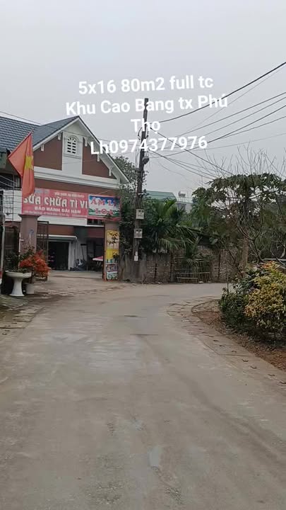 Đất thổ cư 80m² tại Cao Bang, Phú Thọ - Giá chỉ 1 tỷ, sẵn sàng xây dựng!