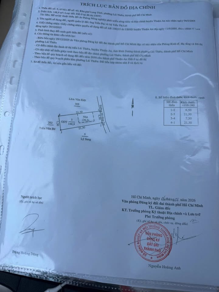 Đất thổ cư Lái Thiêu 149m² giá 4.2 tỷ - Chính chủ bán gấp!