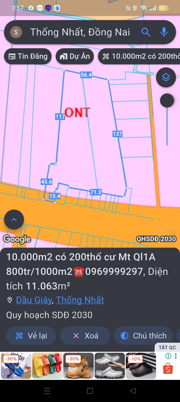 Đất nền mặt tiền Quốc lộ 1A, xã Lộ 25, 10.000m² giá chỉ 800 triệu - Cơ hội đầu tư hấp dẫn!