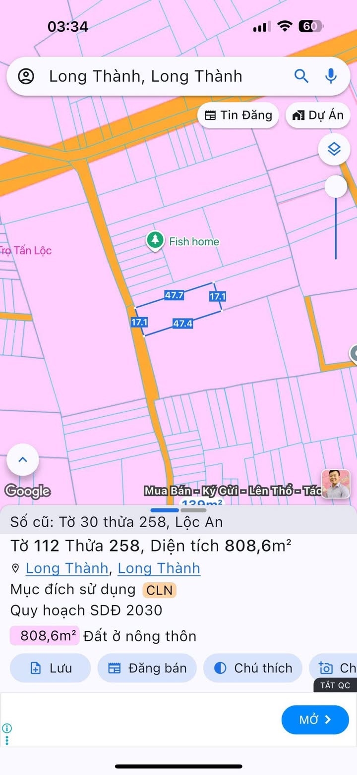 Đất Lộc An, Long Thành 802m² giá 7.218 tỷ - Đầu tư sinh lời tuyệt vời!