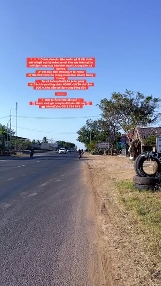 Lô đất mặt tiền xã Ea H'leo 5880m² giá 1.932 tỷ - Cơ hội đầu tư hấp dẫn!