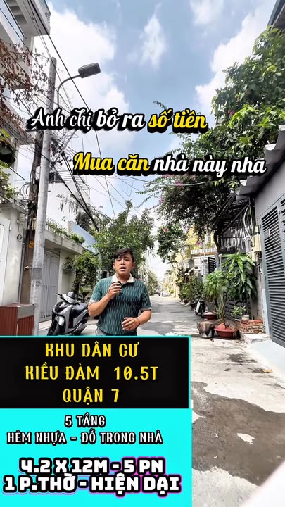 Biệt thự Khu Biệt Thự Kiều Đàm Quận 5 252m² - Nhà mới 100%, xe hơi đỗ trong nhà!